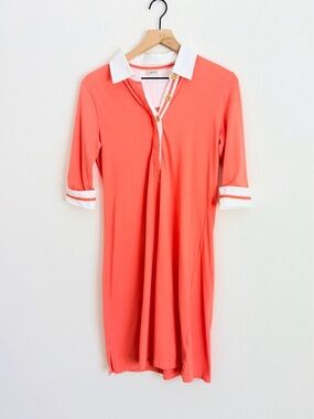 Tyler Boe Coral Polo Shirt Dress